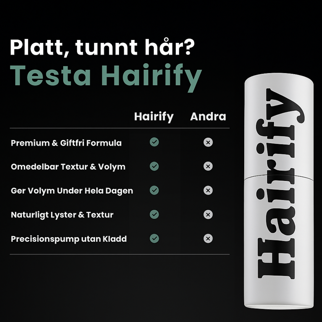 Hairify™ - Synlig volym & textur på sekunder