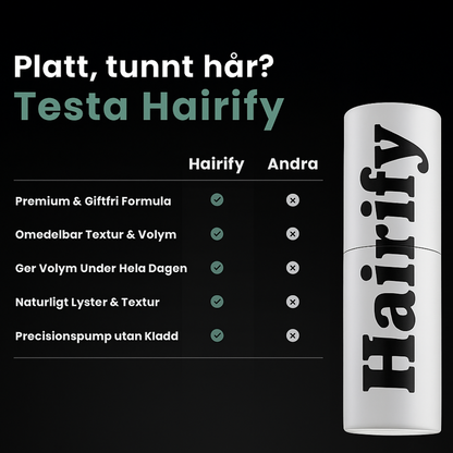 Hairify™ - Synlig volym & textur på sekunder